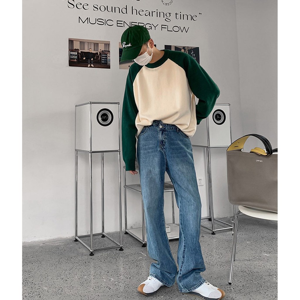 Áo sweater len tay raglan (1173)