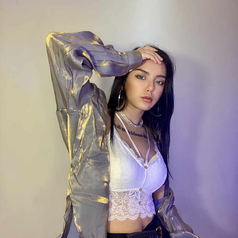 Áo bra ren hoa Eba Bra 4 khuy cài trước sexy quyến rũ mút có thể tháo rời - 9965