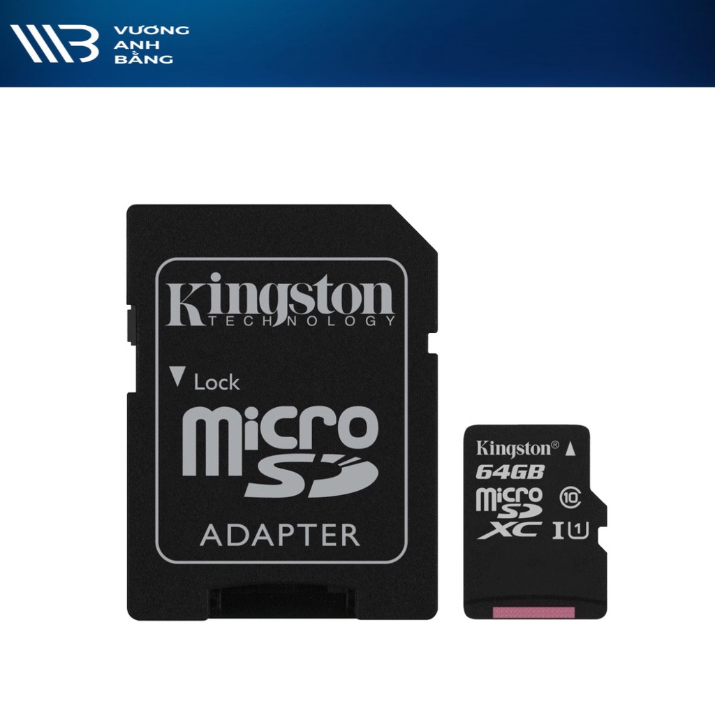 Thẻ nhớ MicroSD 64G Kingston Box Class10