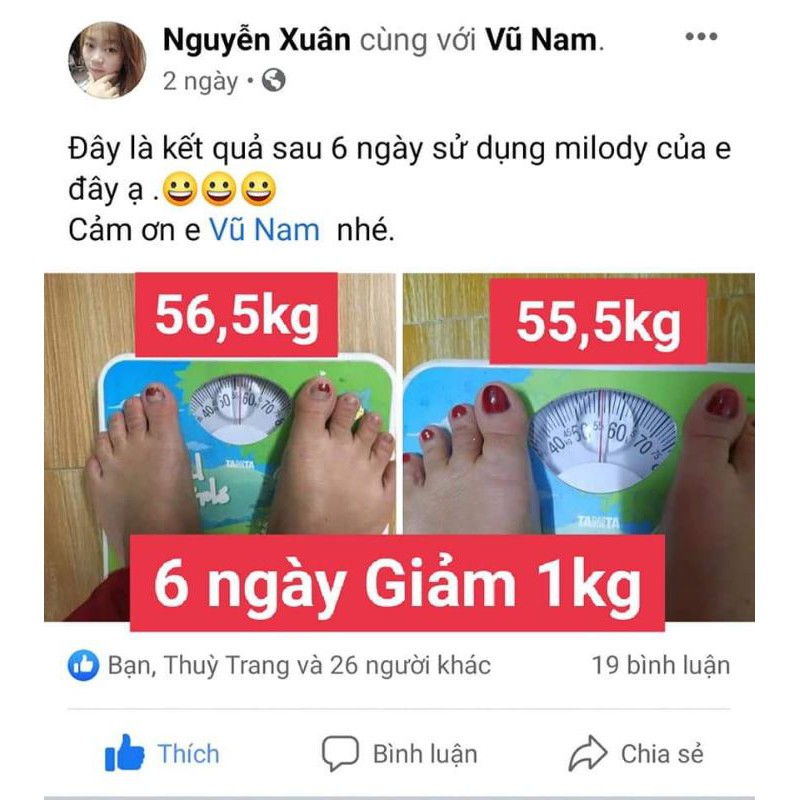 5 viên giảm cân MILODY Tanaco