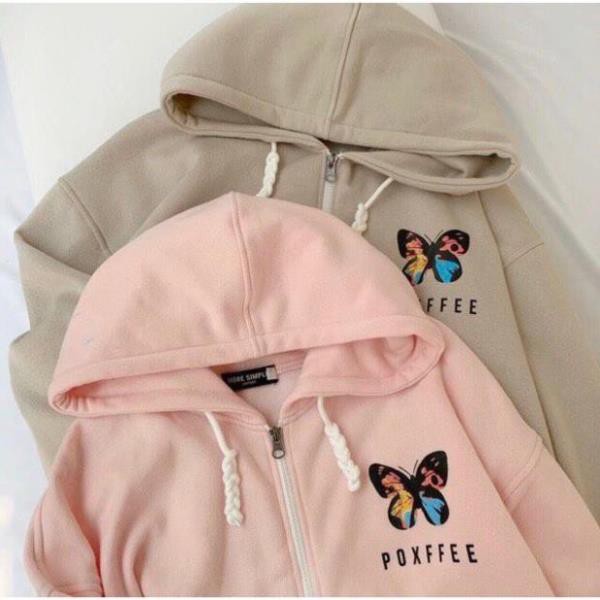 Áo khoác unisex form rộng Nỉ Bướm Xinh nam nữ bao đẹp chất của năm