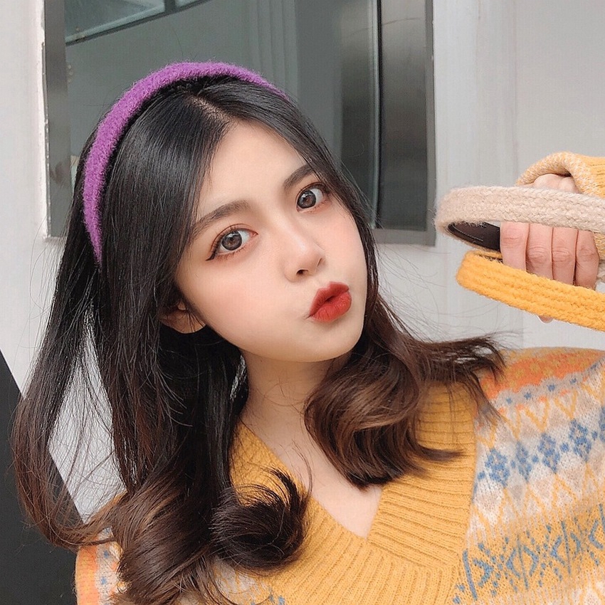 Băng Đô Len Màu Trơn Phong Cách Thời Trang Hàn Quốc