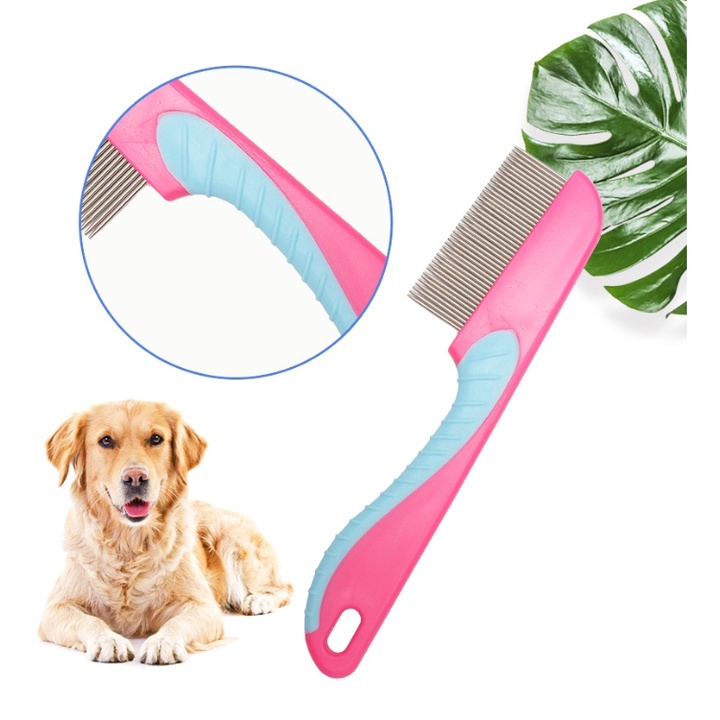 (HCM) Lược chải bọ chét cho chó mèo, hàng tốt răng lược hợp kim không gỉ (Hàng chuẩn như hình)