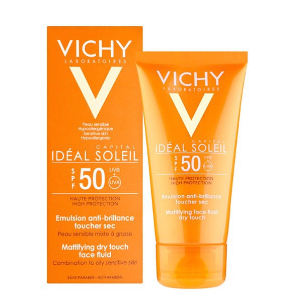 [Chính hãng] Kem chống nắng VICHY SPF 50 IDEAL SOLEIL EMULSION dành cho da dầu mụn và da thường khô giá tốt nhất 2021