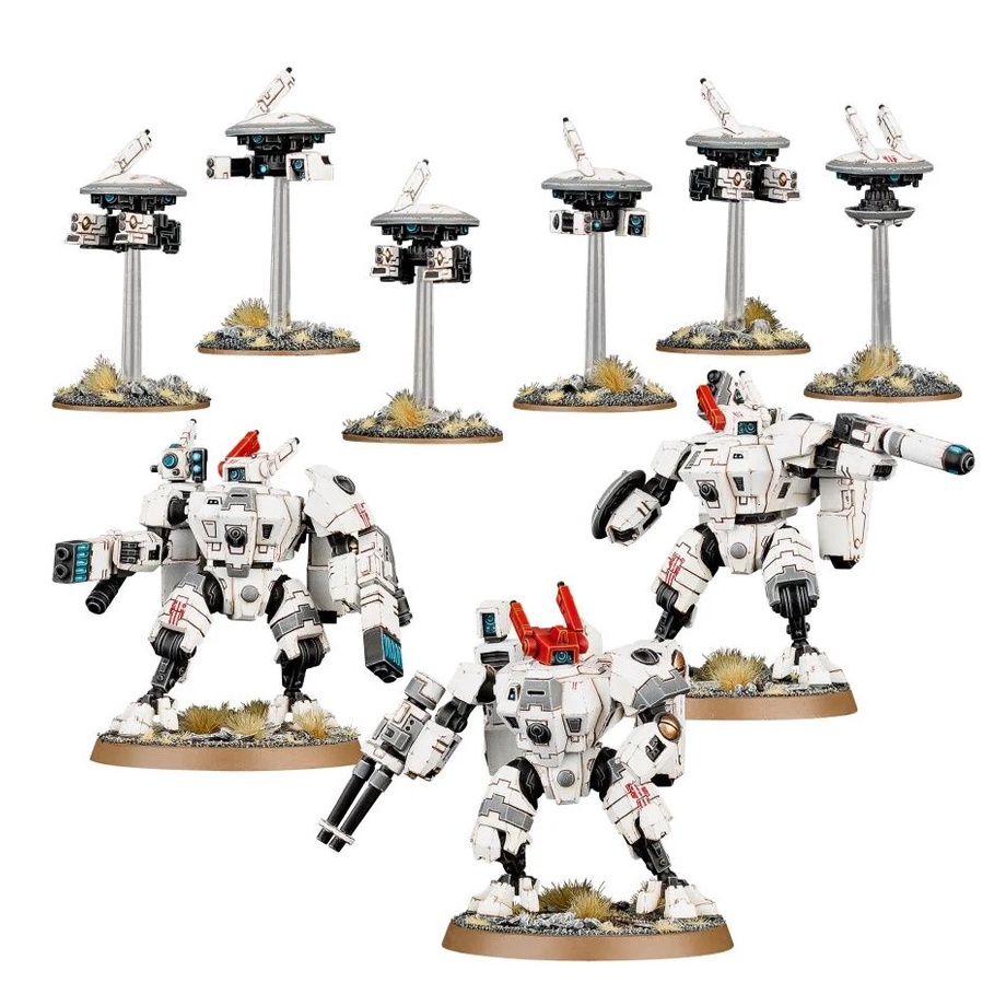 Mô hình nhân vật Warhammer 40k Tau Empire XV8 Crisis Battlesuits
