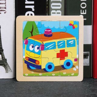 Ghép hình gỗ 9 miếng đơn giản cho bé