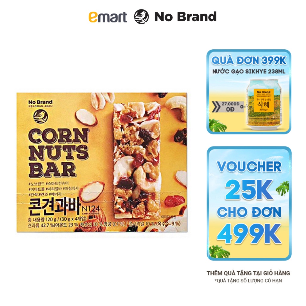 Thanh Ngũ Cốc No Brand Hàn Quốc Hộp 120g - Emart VN