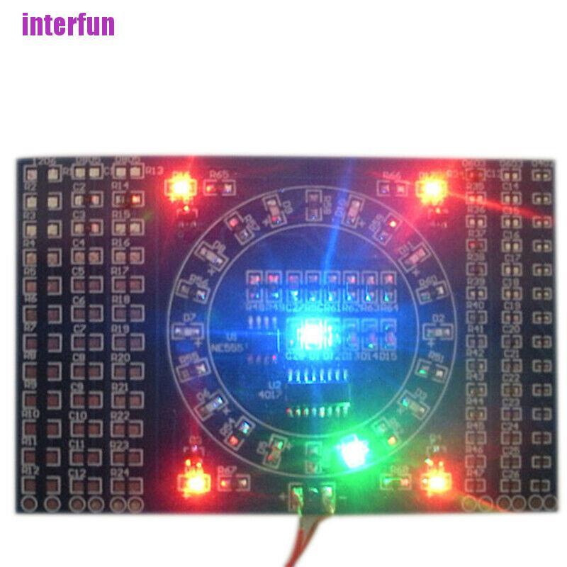 [Interfun1] Smd Rotating Led Smd Components Soldering Practice Board Kit Diy Module [Fun]