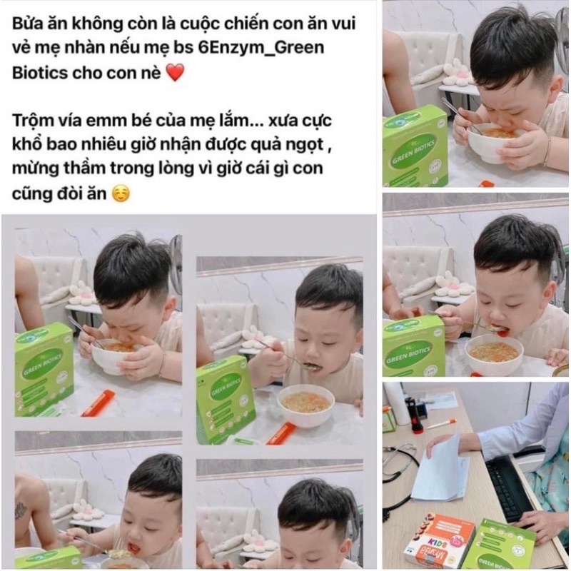 Bộ đôi Green Biotics & Enzym Kids - Men Bào Tử Lợi Khuẩn, Hỗ Trợ Tiêu Hóa Giúp Bé Ăn Ngon