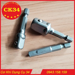 Đầu chuyển vặn khẩu cho khoan điện. Bộ 3 đầu chuyển vặn khẩu cho khoan điện - pin chuôi lục giác
