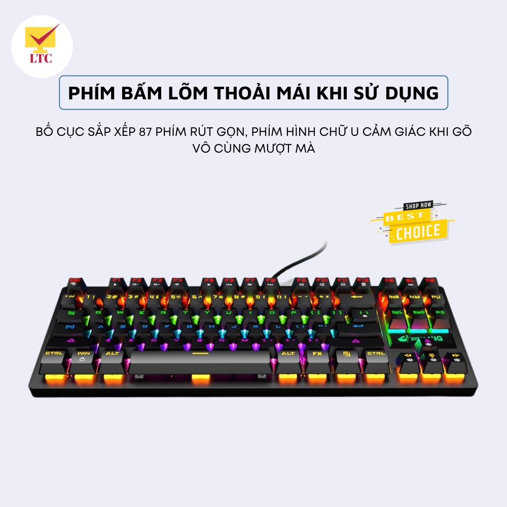 Bàn phím cơ gaming máy tính K2 PRO 2022, Có 10 chế độ led khác nhau, thích hợp chơi game, dùng văn phòng cho pc, laptop.