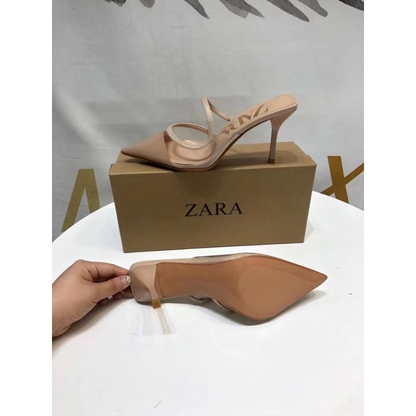 Sục zara mica quai trong gót nhọn mũi nhọn xuất dư fullbox