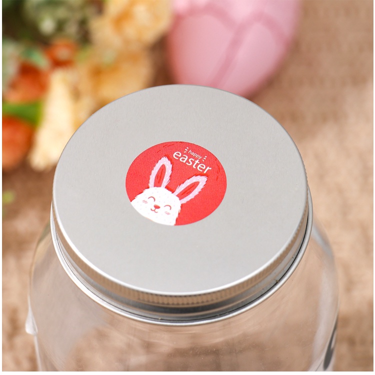Nhãn Dán Tự Dính Tự Dính Hình Thỏ Trứng Phục Sinh Hoạt Hình