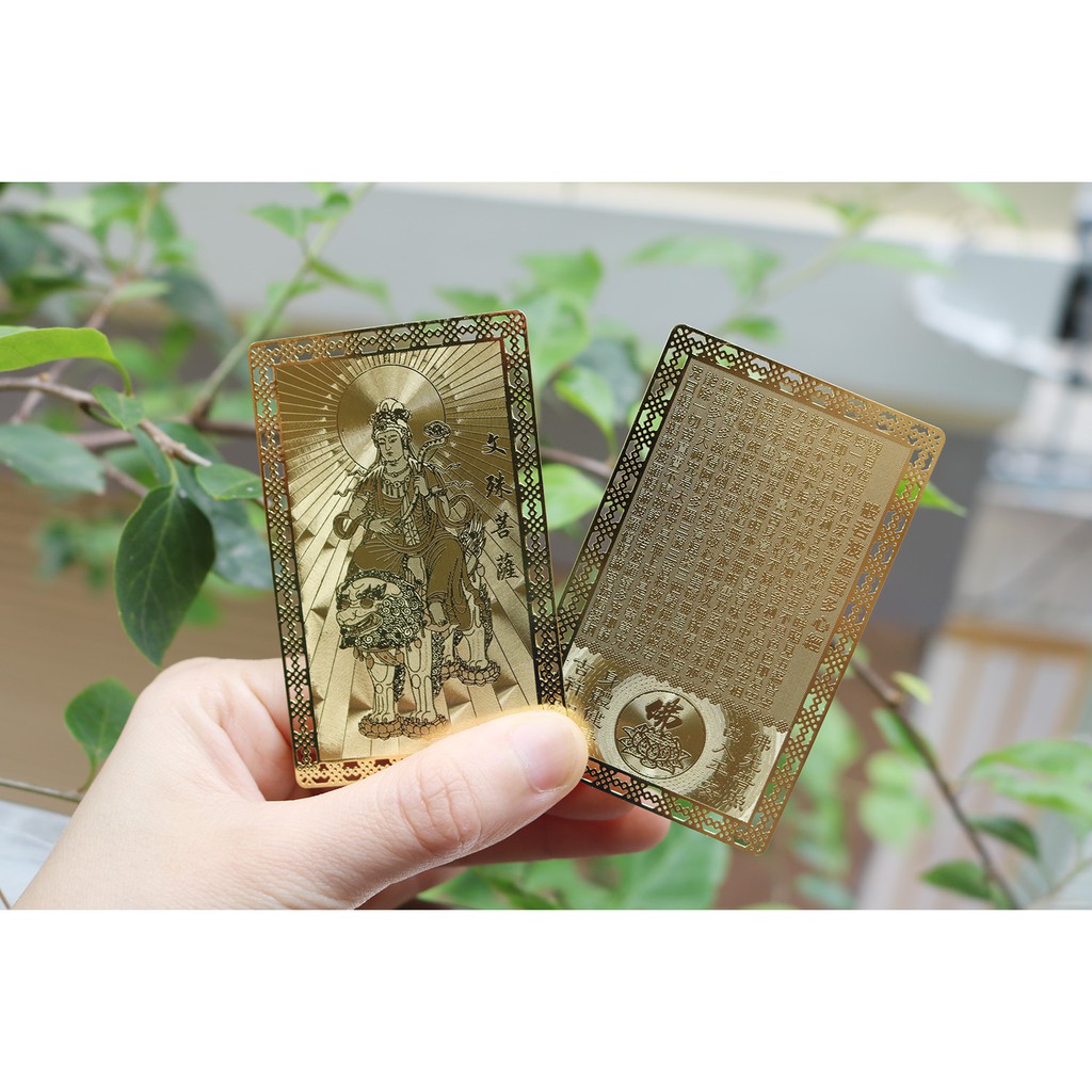 Thẻ Phật Văn Thù Sư Lợi Bồ Tát - Mang lại bình an, may mắn | BigBuy360 - bigbuy360.vn