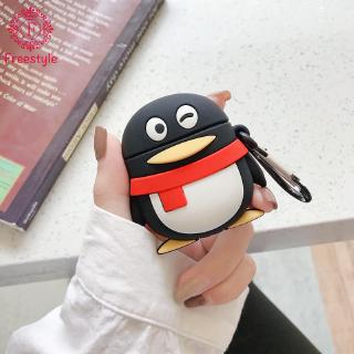 Vỏ bọc hộp đựng tai nghe Apple Airpods chất liệu silicone hình chim cánh cụt