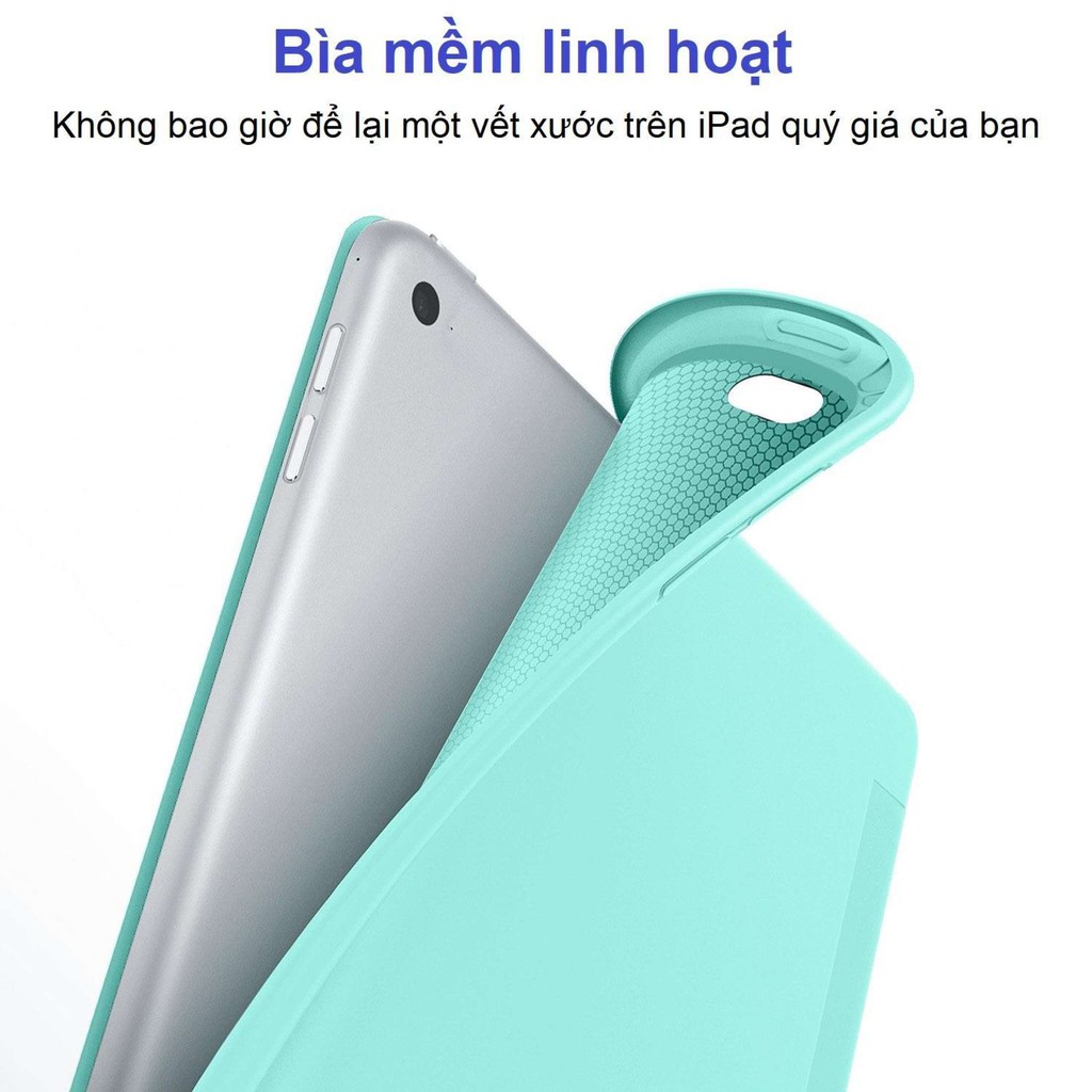 Bao da silicone dẻo - Smart cover dành cho iPad Mini123/ Mini 4/ Air/ Air 2/ New 2017/ Pro 9.7/ 234/ Pro 10.5