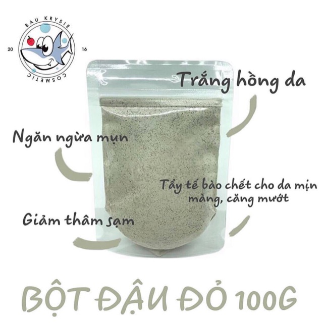 Bột đậu đỏ nguyên chất Bâu Krysie ( 2 gói )