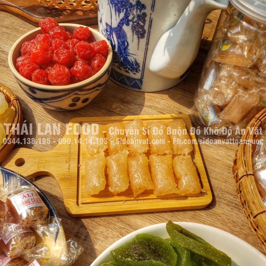 Mứt Mãng Cầu Xiêm Tách Hạt Ái Liên Lon 300gr (Mứt mãng cầu quấn / Mứt mãng cầu tép)