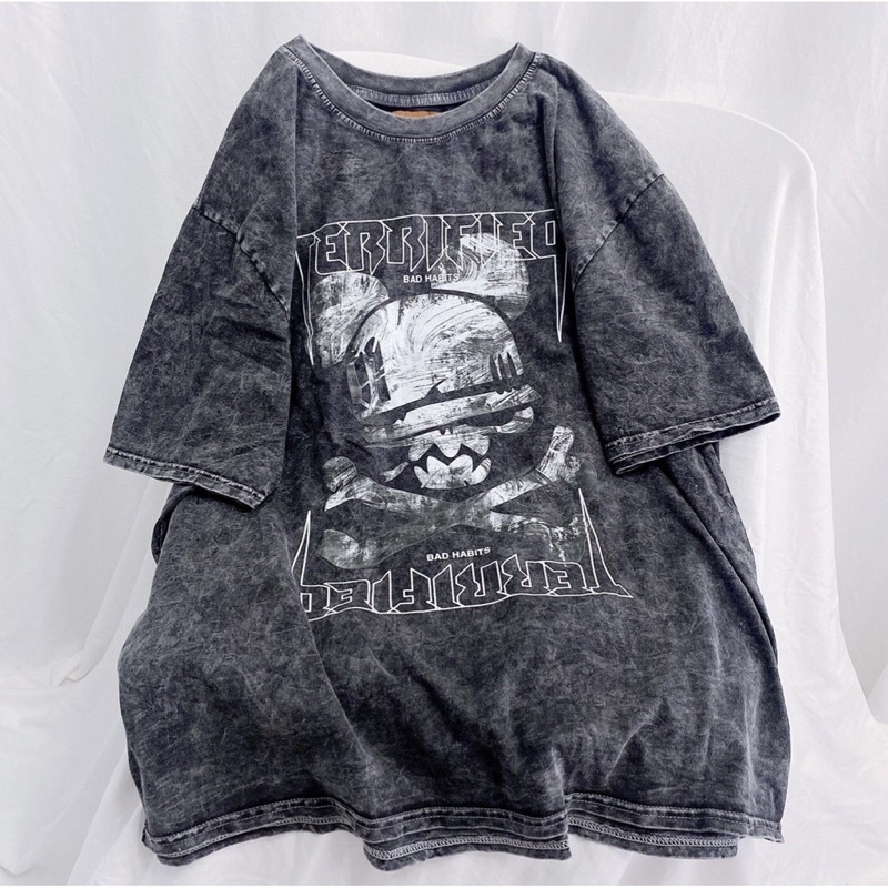 Áo Thun Loang Cotton TERRIFIED Ulzzang Unisex [ Kèm ảnh thật ]