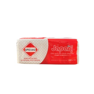 [Combo] Khăn giấy rút đa năng JAPANI ECO 102, 102 tờ/gói ,100% bột giấy nguyên sinh, dùng lau tay, lau bếp, thấm dầu