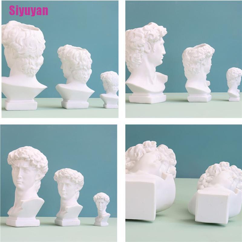 Bình Hoa Hình Đầu Người Nghệ Thuật David Nghệ Thuật Bằng Nhựa Resin Phong Cách Bắc Âu