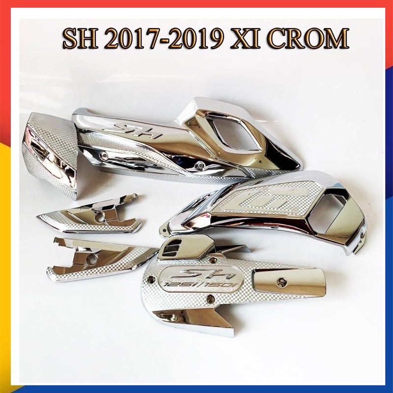 Bộ ốp bảo vệ xi crom trắng SH nam 2017-2019