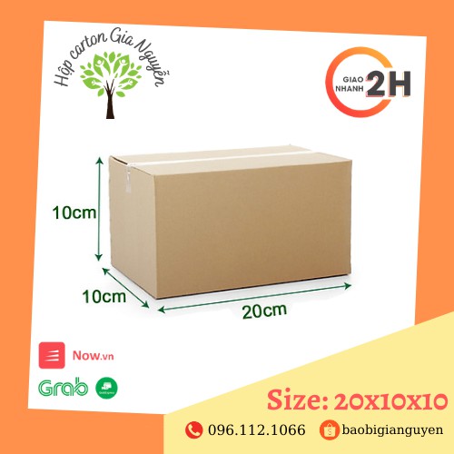 20 hộp carton 20x10x10 đóng gói hàng Gia Nguyễn