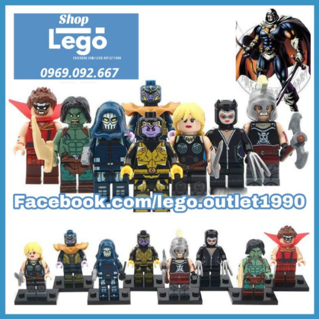 Xếp hình Thane - Valkyrie - Taskmaster -Skaar&lt;br&gt;- Ares - Gorgon - Catwoman siêu anh hùng Lego Minifigures POGO PG8122