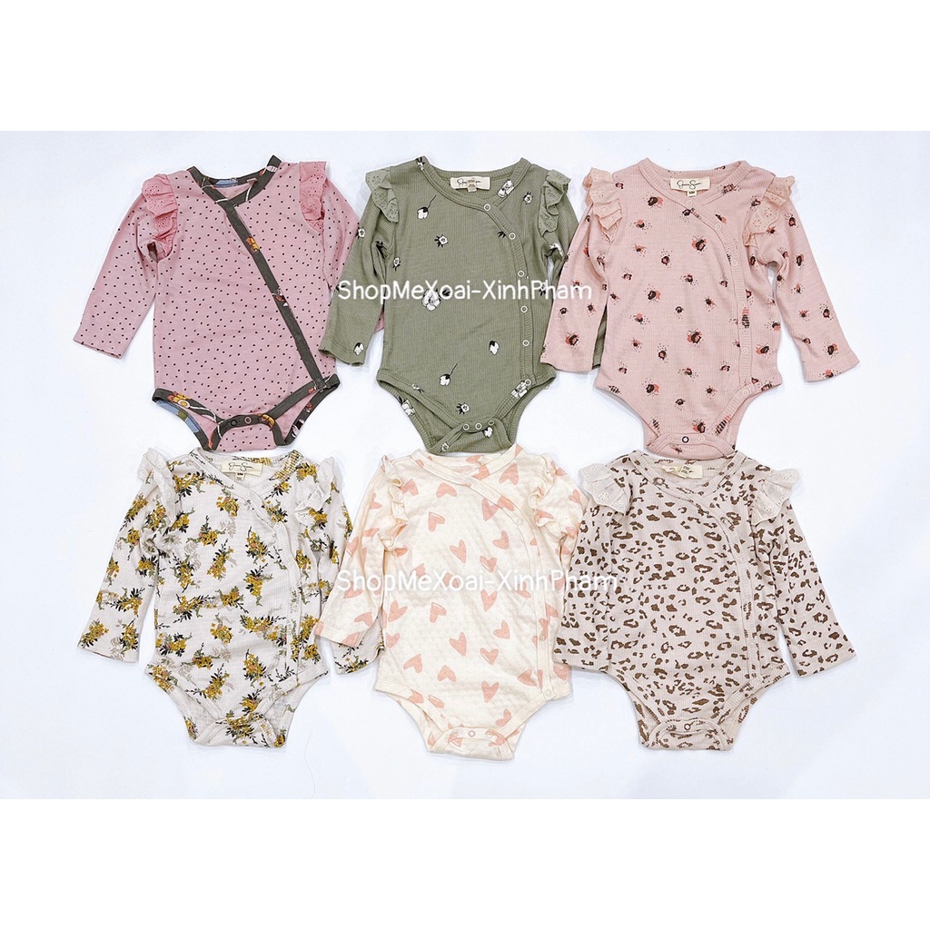 SIZE Newborn/0-3M BODY CHIP CÁNH TIÊN, BÁNH BÈO DÀI TAY , MÀU SANG TÂY XUẤT DƯ CHO BÉ GÁI