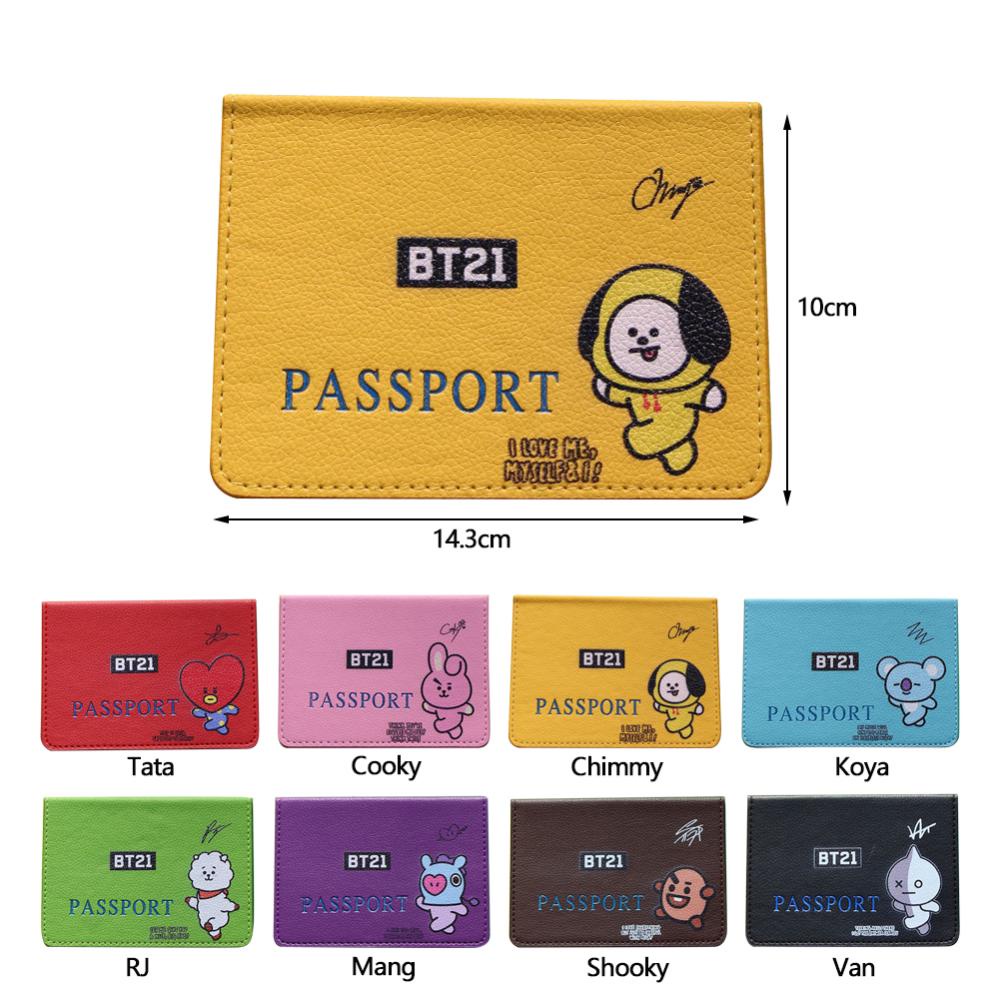 Bao Da Hộ Chiếu In Họa Tiết BTS BT21 Dễ Thương Cho Bản Thân C2I2