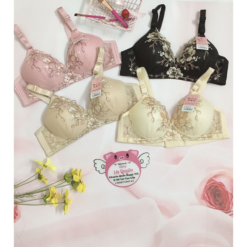 Áo lót ren thêu 4D không mút không gọng, ôm sát bầu ngực- siêu phẩm cho ngày hè năng động