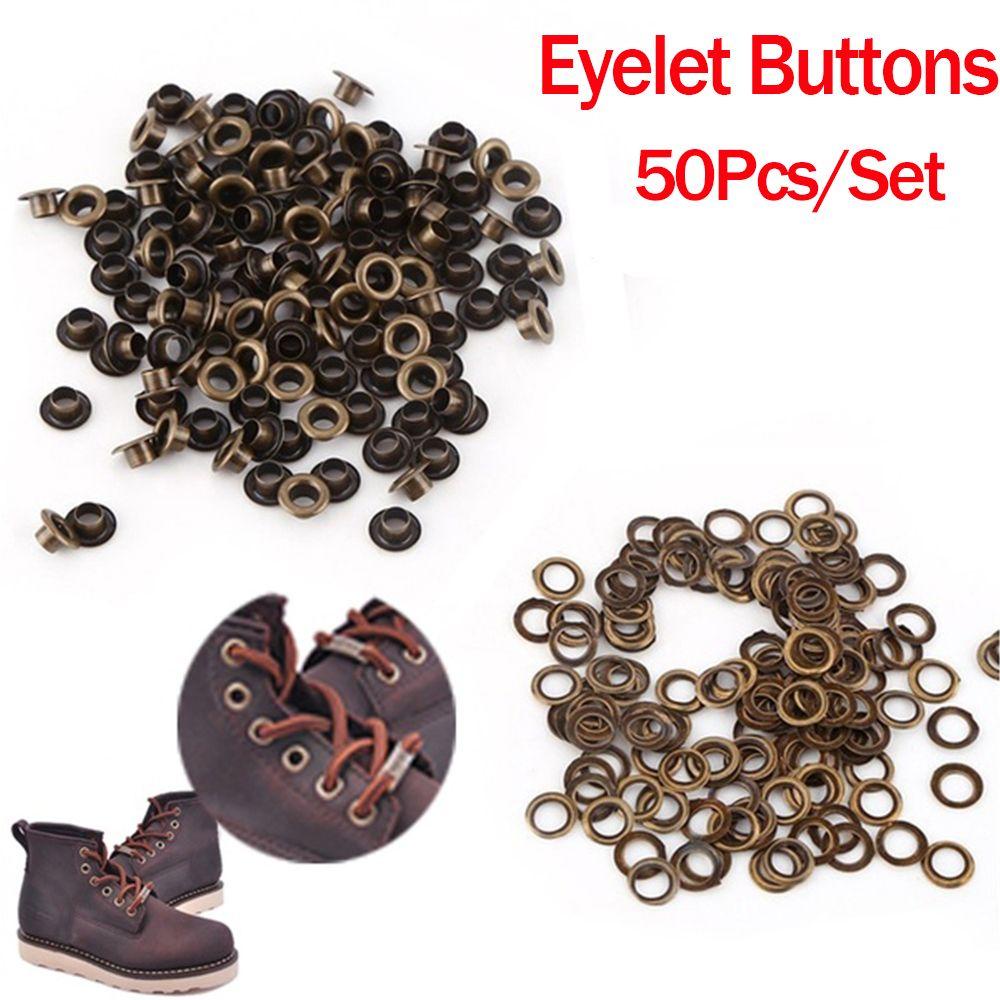 Set 50 Nút Kim Loại May Quần Áo / Giày Chuyên Dụng
