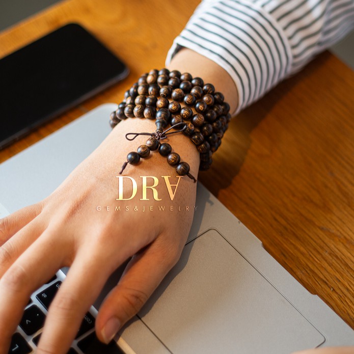 ☘ Chuỗi Vòng Tay Trầm Hương Sánh Chìm 108 hạt (8mm) ☘ Thu Hút May Mắn Bình An ☘ | BigBuy360 - bigbuy360.vn