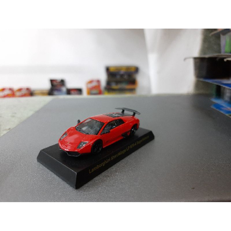 xe Kyosho tỉ lệ 1:64 - Lamborghini Murcielago SV màu đỏ,  hàng hiếm