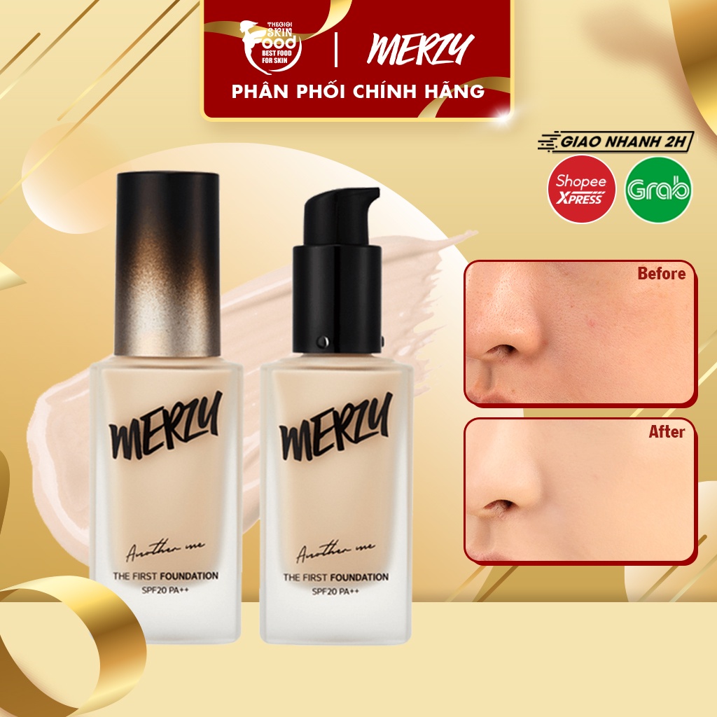 Kem Nền Che Phủ Hoàn Hảo, Giữ Lớp Nền Lâu Trôi Merzy The First Foundation 30ml