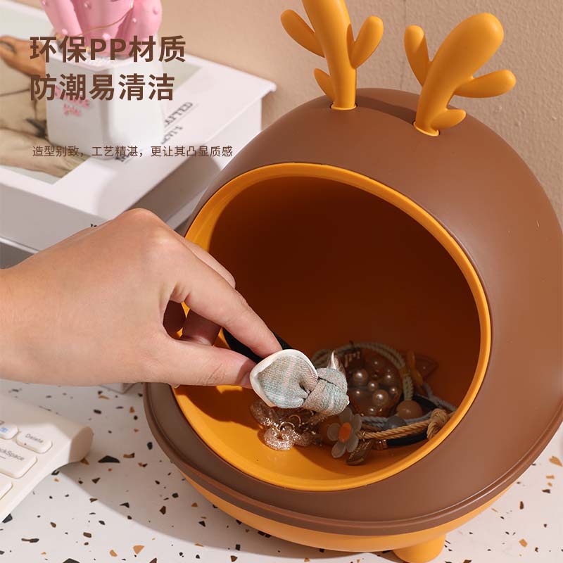 Khay Hươu Nâu Đựng Chìa Khóa, Vật Dụng Nhỏ Decol Phòng Khách