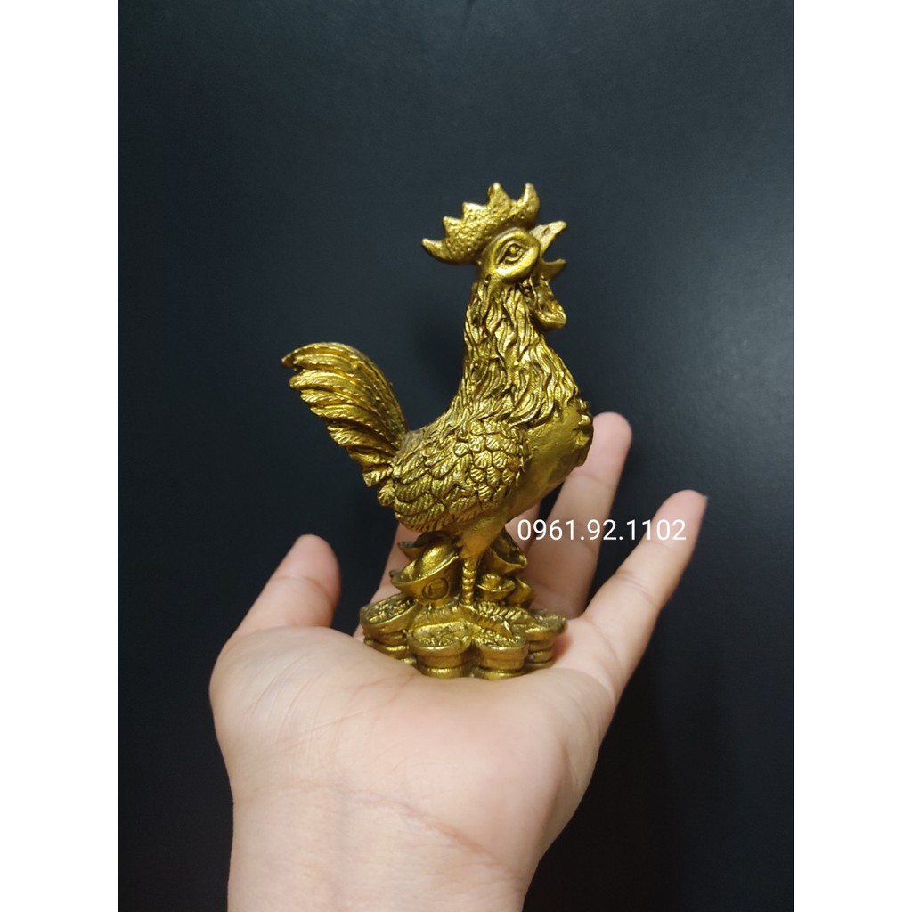 Gà trống bằng đồng 10cm nguyên chất