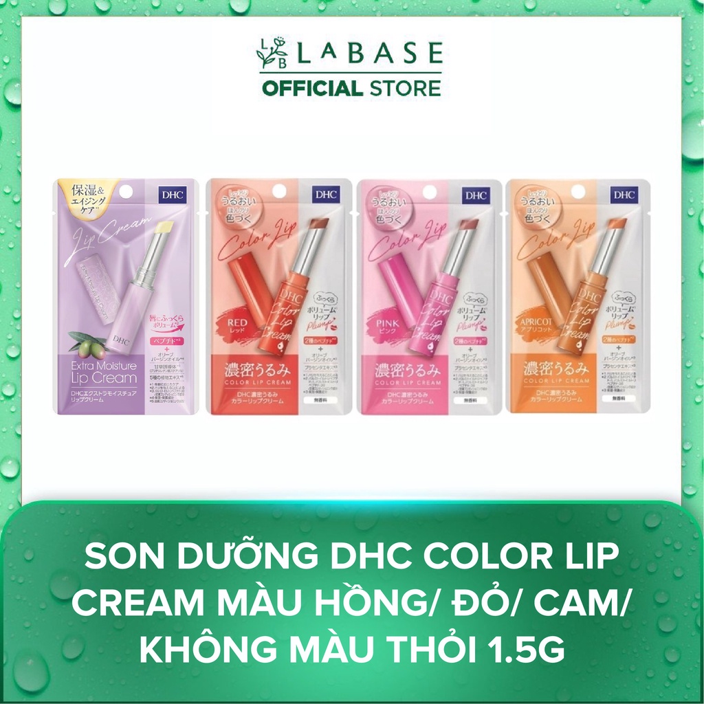 Son dưỡng DHC Color Lip Cream Màu Hồng/ Đỏ/ Cam/ Không Màu thỏi 1.5g