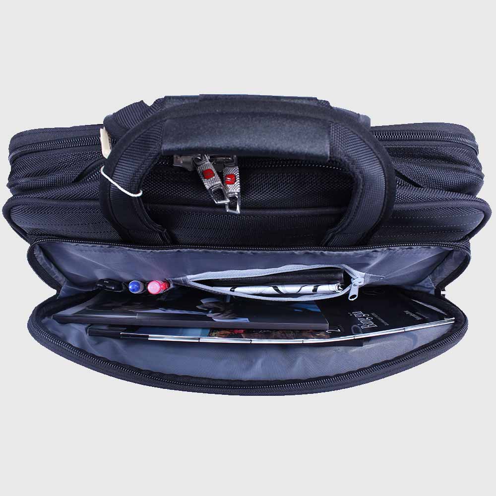 Cặp laptop thời trang nam nữ, có quai đeo chéo, chống nước Kim Long KL12 đen | BigBuy360 - bigbuy360.vn