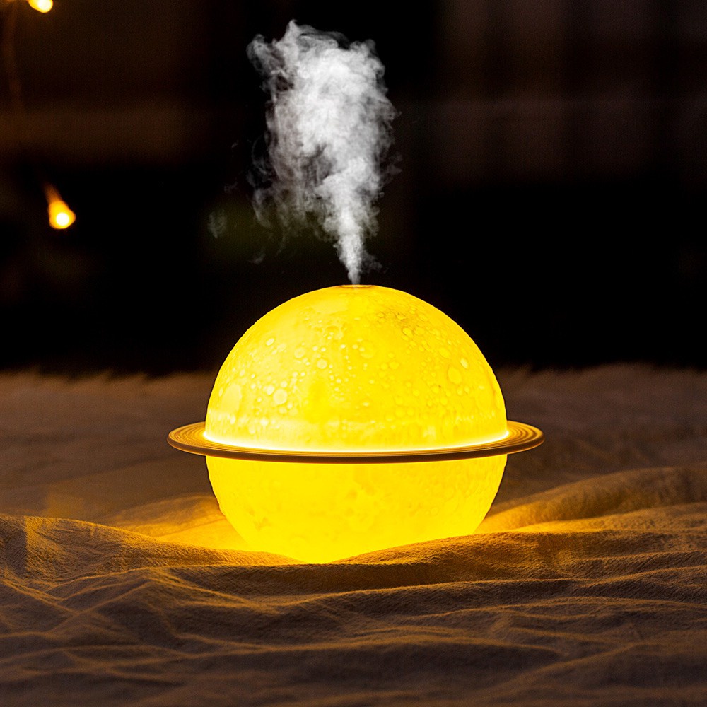 Máy Xông Tinh Dầu Mặt Trăng 3D Máy khuếch Tán Phun Sương Tích Hợp Đèn Trang Trí Đèn Ngủ Thơm Phòng Tạo Ẩm Khử Mùi