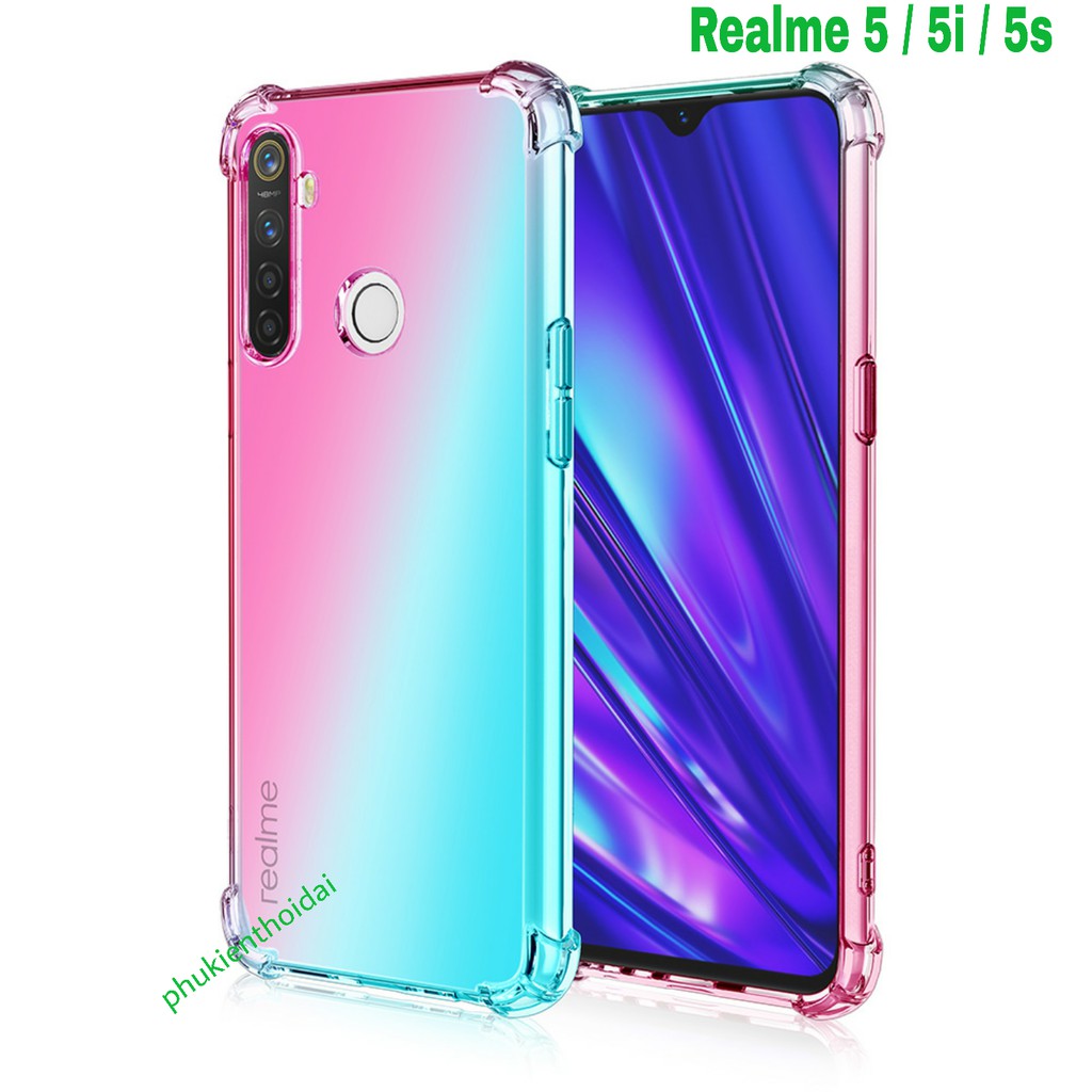 Ốp lưng Oppo Realme 5i / Realme 5s / Realme 5 / Realme 9i / C55 dẻo chống sốc đa sắc thời trang cao cấp
