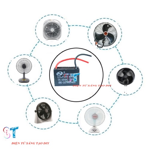 TỤ QUẠT DÂY SENJU CBB61 2.5 UF 450V CHÍNH HÃNG