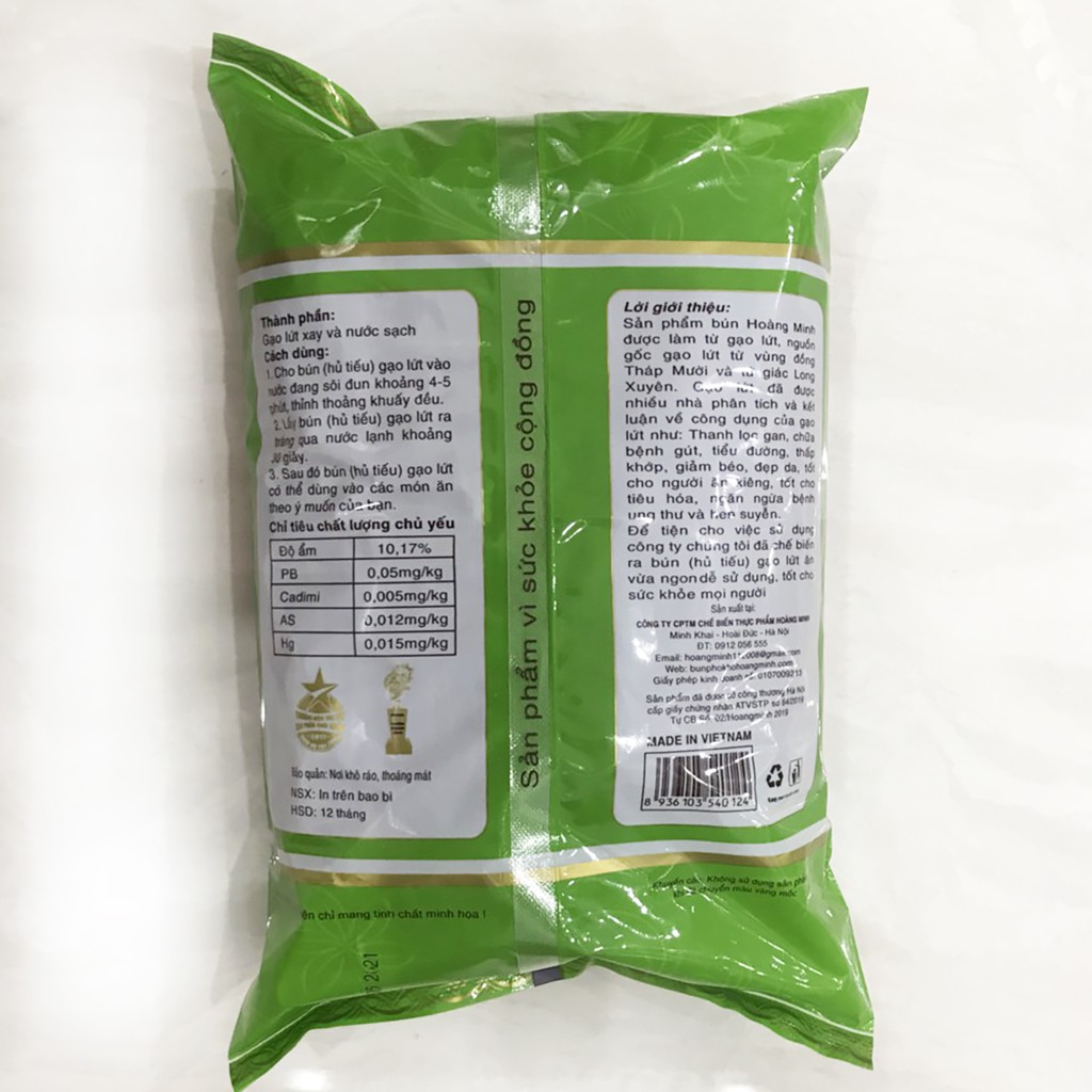 Bún, phở gạo lứt Hoàng Minh 500g, sản phẩm hỗ trợ người ăn kiêng | BigBuy360 - bigbuy360.vn