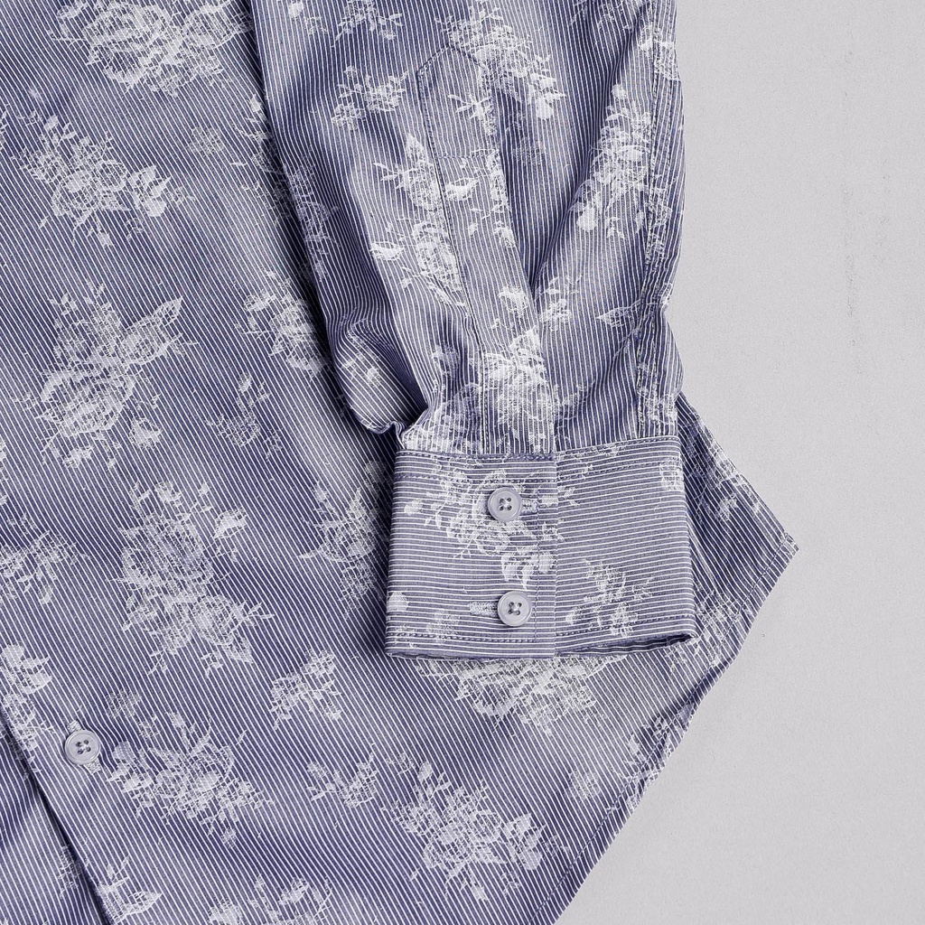 Áo Sơ Mi Nam họa tiết SEVENUOMO Form Dáng Hàn Quốc, Không Nhăn, Vải Mịn Mát Form Vừa Họa Tiết Hoa SM_HT15