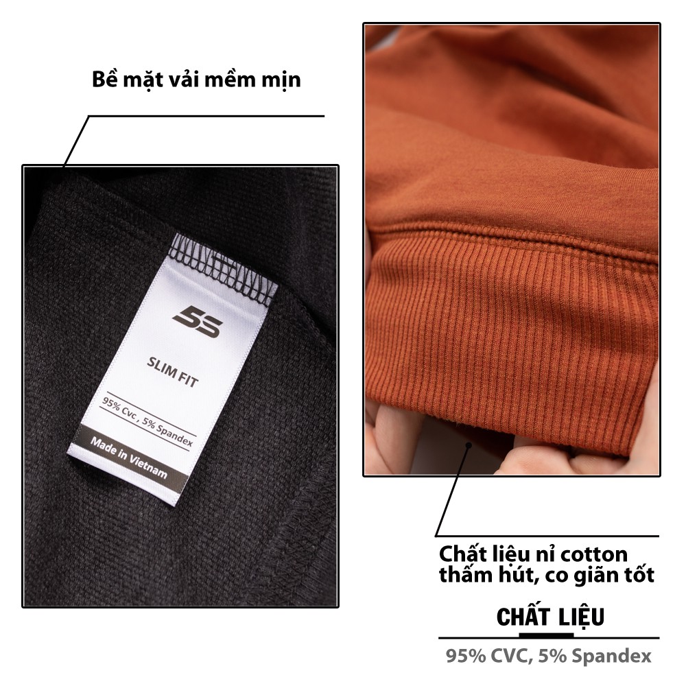 Áo Nỉ Nam Trơn 5S Cổ Tròn (7 màu),Phom Ôm Trẻ Trung, Màu Sắc Cơ Bản Dễ Phối Đồ | BigBuy360 - bigbuy360.vn