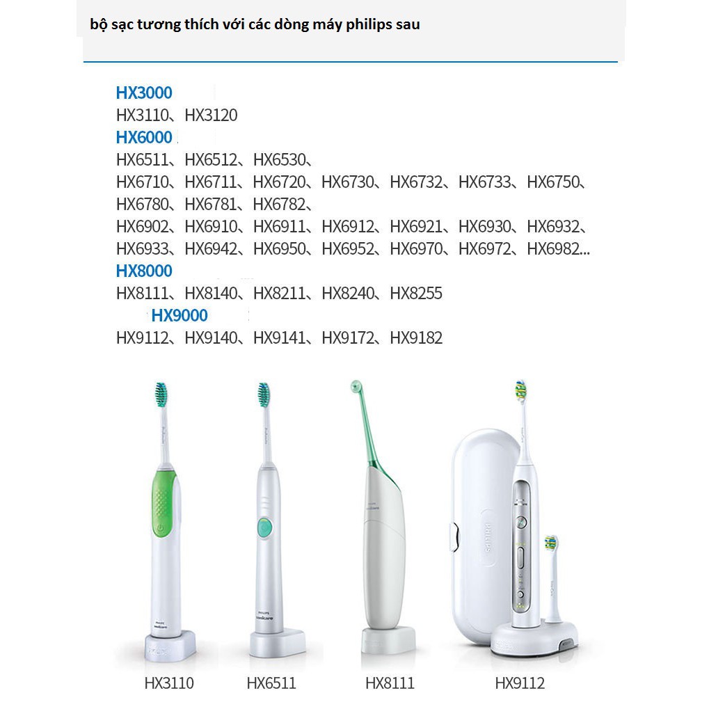 Đế sạc Philips HX6100 bàn chải đánh răng điện chính hãng