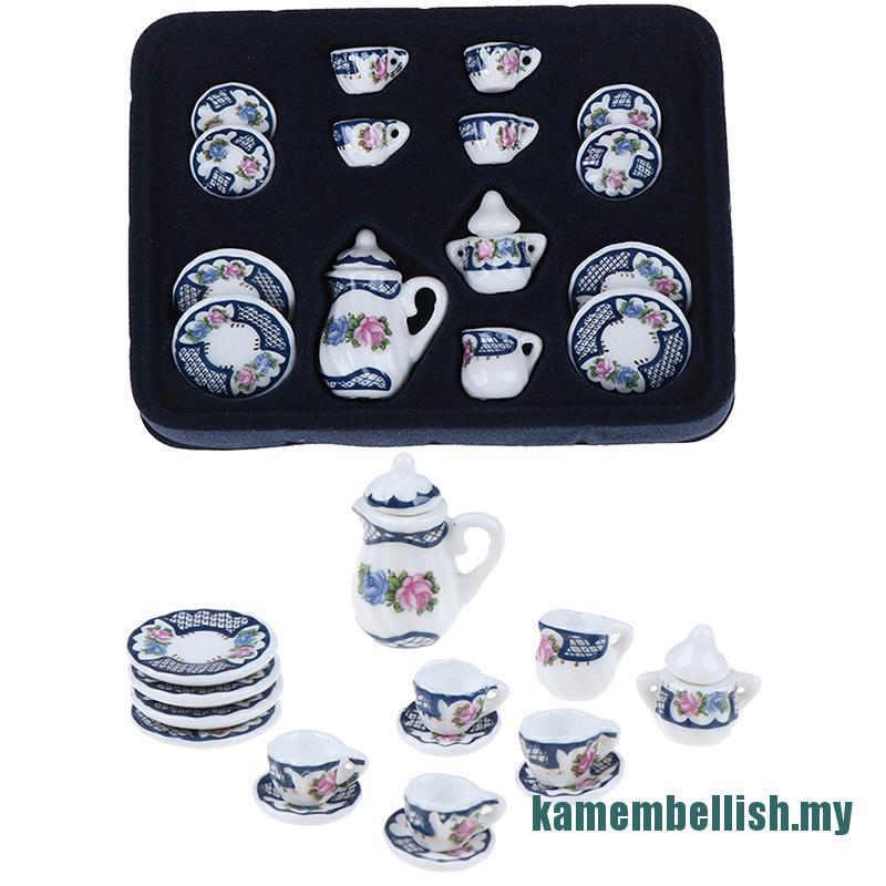 Set 15 Tách Trà Mini Tỉ Lệ 1: 12 Dùng Để Trang Trí Nhà Búp Bê