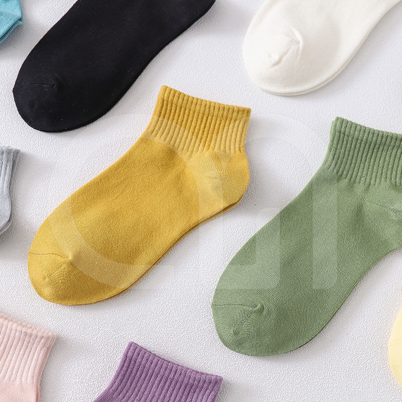 Tất Nữ Cổ Ngắn Trơn - Vớ Nữ Nhiều Màu Đẹp Thời Trang Unisex Hàn Quốc H13