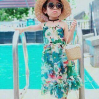 Váy maxi vãi Hàn Quốc cho bé
