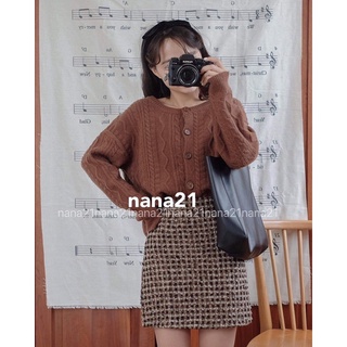 Chân váy dạ tweed